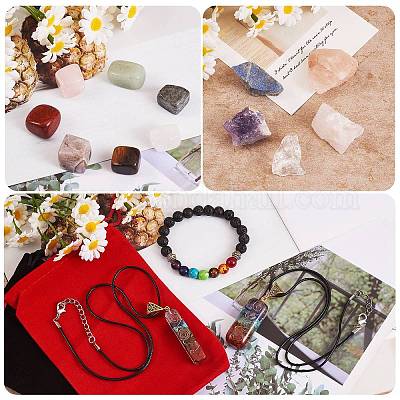 DIY набор для изготовления браслета из драгоценных камней чакры DIY-SZ0008-03-1