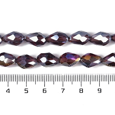 Прозрачные стеклянные бусины гальваническим пряди EGLA-N013-T6mm-B05-1