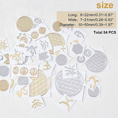 Самоклеющиеся латунные наклейки DIY-PH0004-26-1