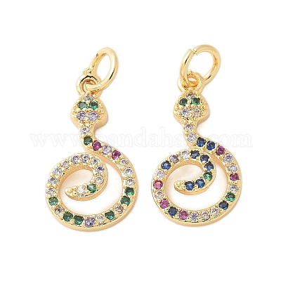 Латунные микро проложить кубического циркония подвески KK-U056-49G-1