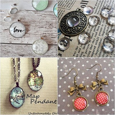 Прозрачные стеклянные кабошоны GGLA-PH0003-01-1