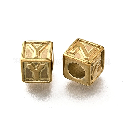 26 шт. 26 стиля кубических бусин из нержавеющей стали 304 STAS-V009-01G-1