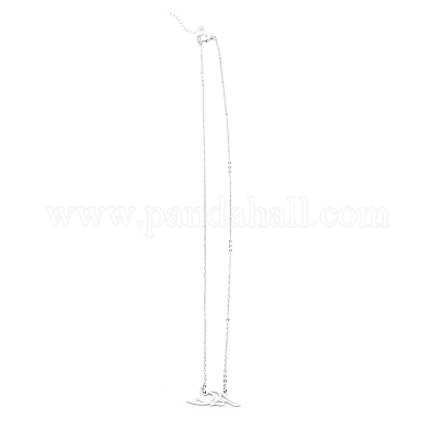 Женское ожерелье с подвесками в виде морской волны из нержавеющей стали 201 NJEW-TAC0004-06-1