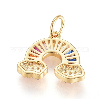 Латунные микро проложить кубического циркония подвески ZIRC-G166-26G-1