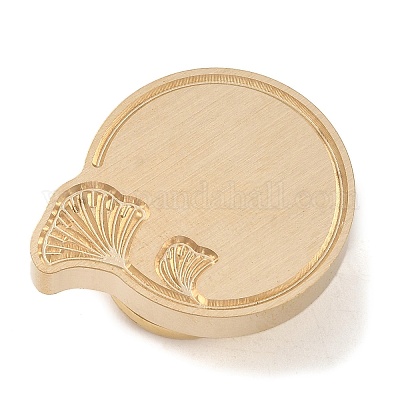 Латунные головки штампов с геометрической рамкой в виде листьев AJEW-H149-03G-03-1