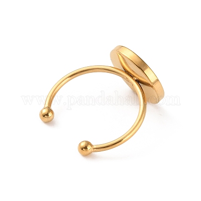 Ионное покрытие (ip) нержавеющая сталь открытая манжета кольцо выводы FIND-WH0147-11B-G-1