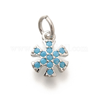 Латунные микро проложить кубического циркония подвески KK-L225-049P-1