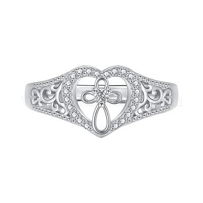 925 серебряное кольцо с кубическим цирконием в микропаве FS-WG6D494-03-1