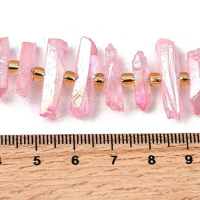 Гальванические природный кристалл кварца бусы пряди G-F800-F-1