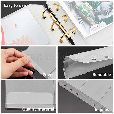 Ahademaker 16 шт. 4 стиля размер A6 6 кармана для папок с отверстиями ABAG-GA0001-17-1