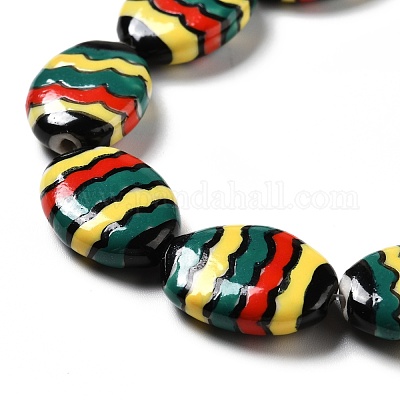 Ручной печатный шарики фарфора&nbsp;PORC-F005-01C-1