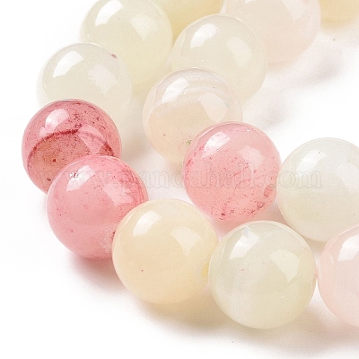 Натуральный красочный зеленый нефрит бисер пряди G-G757-01-12mm-1