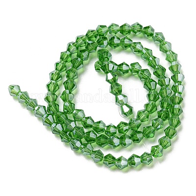 Прозрачные стеклянные бусины гальваническим пряди GLAA-F029-3mm-C03-1