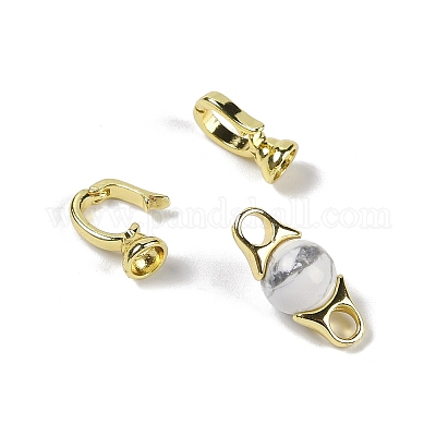 Натуральный хаулит с латунными застежками-защелками G-G141-03G-15-1