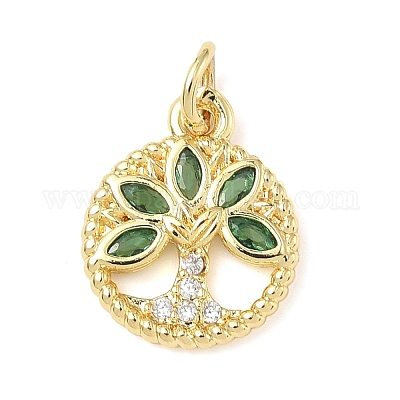 Латунные микро проложить кубического циркония подвески ZIRC-I356-22G-1