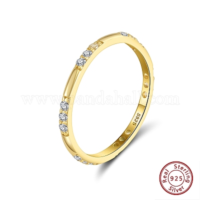 925 кольцо на палец из стерлингового серебра для женщин RJEW-C133-05G-1