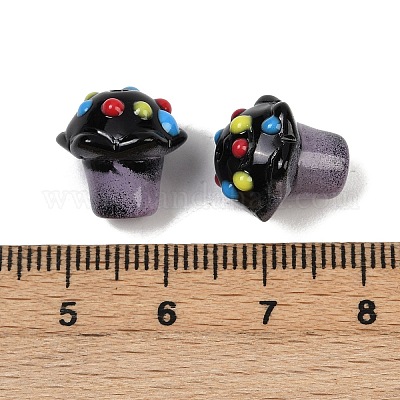 Стеклянные бугорчатые бусины GLAA-B025-01E-1