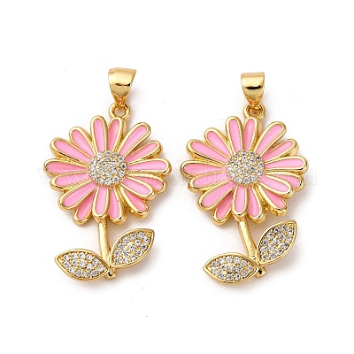 Латунные микро проложить кубического циркония подвески KK-D390-19G-01B-1