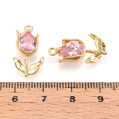 Латунные микро проложить кубического циркония подвески KK-N262-115C-G-1