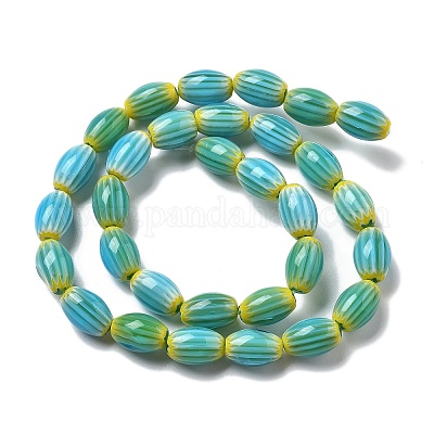 Ручной работы millefiori стеклянные бусины нитки LAMP-F035-12H-1