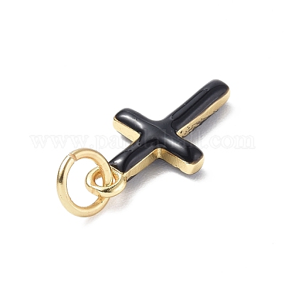 Настоящие 18-каратные позолоченные экологически чистые подвески из латуни с эмалью KK-F845-40G-04-1