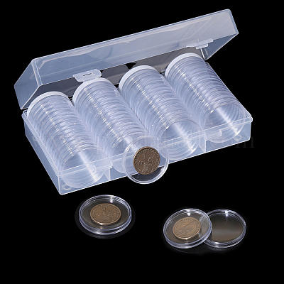 Пластиковые коробки для сбора монет AJEW-WH0270-271B-1