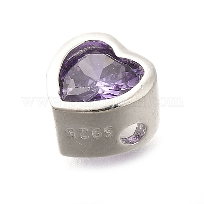 925 бусина из стерлингового серебра с кубическим цирконием STER-L066-06S-04-1