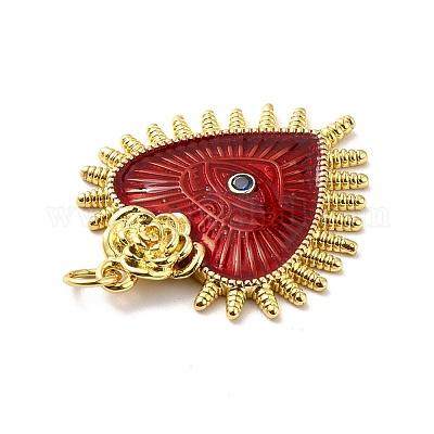 Подвески из латуни с эмалью в стойку KK-M230-27G-1