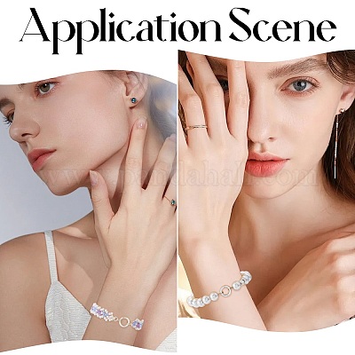 2 шт. 2 стиля 925 кольца с пружинным затвором из стерлингового серебра STER-SC0001-35B-1