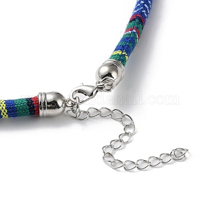 Колье-капля из сплава со стразами NJEW-C029-01A-1