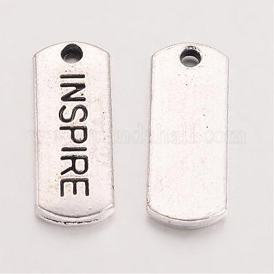 Тибетском стиле сплава прямоугольник подвески TIBEP-Q043-055-RS-1