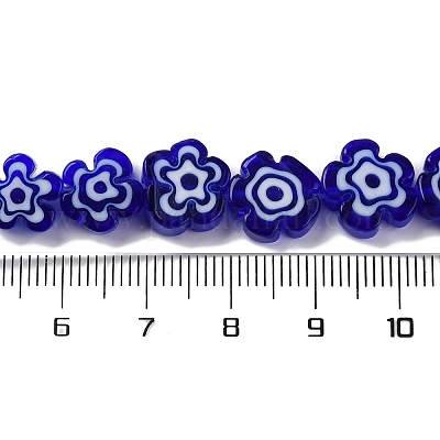 Ручной работы millefiori стеклянные бусины нитки LAMP-G164-03B-1