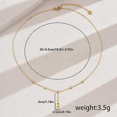 Овальные подвески из нержавеющей стали с кубическим цирконием CS5685-5-1