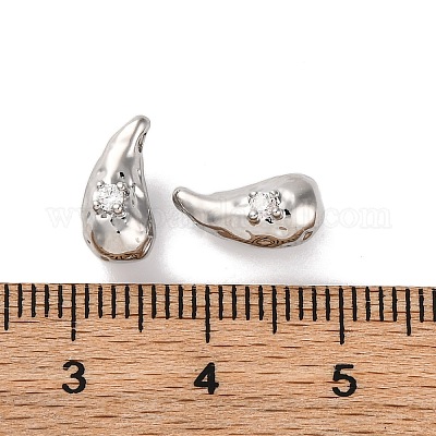 Латунные микропаве из прозрачного кубического циркония KK-U042-06P-1