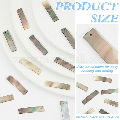 20 шт. подвески-ракушки из натуральной черной губной помады BSHE-BC0001-18A-1