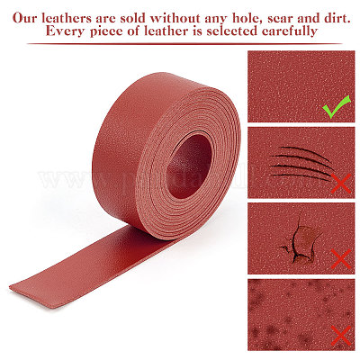 2 м плоский двусторонний ремешок из искусственной кожи с рисунком личи LC-WH0010-01A-03-1