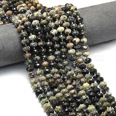 Бусы натуральная африканская бирюза (яшма) G-P573-A28-01-1