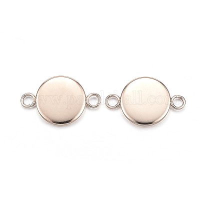 Ионное покрытие (IP) 304 нержавеющая сталь кабошон коннектор настройки STAS-G127-14-8mm-RG-1