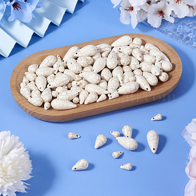 105 шт. 3 стиля синтетических бирюзовых бусин G-TA0001-91B-1