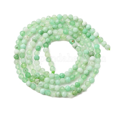 Натуральные хризопразные бисерные пряди G-C196-A02-2mm-1