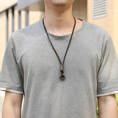 Регулируемые подвески из натуральной кожи NJEW-F235-06M-1