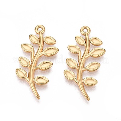 Подвески в форме листьев из нержавеющей стали 304 STAS-T067-31G-1