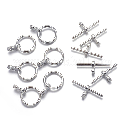 Застежки тоггл в тибетском стиле  TIBE-AB2035Y-N-NF-1