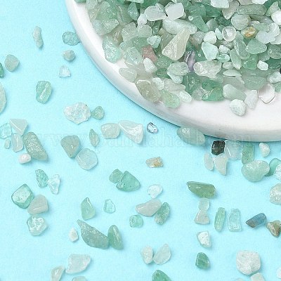 Природный зеленый бисер авантюрин чипов G-O103-02-1