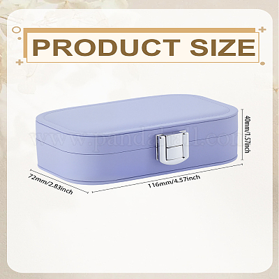 Коробка для хранения ювелирных изделий из искусственной кожи CON-WH0085-125A-1