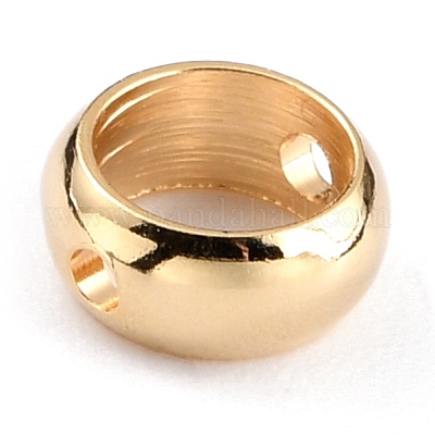 Латунные бусины в оправе KK-O133-014A-G-1