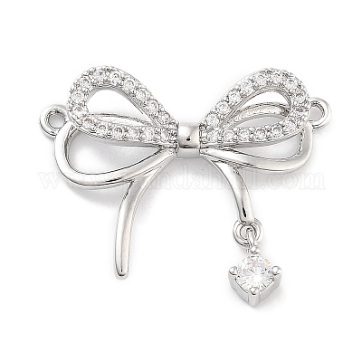 Латунные микропаве прозрачные подвески с фианитом ZIRC-L104-005P-1