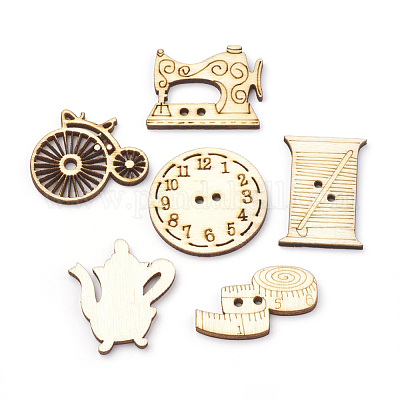 Деревянные пуговицы и кабошоны WOOD-S040-72-1