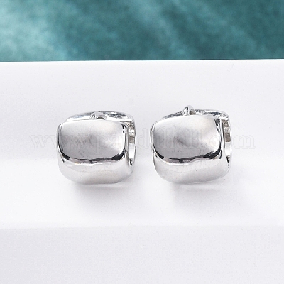 Латунные серьги обруча EJEW-Q015-21B-P-1