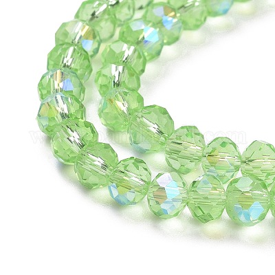 Стеклянные бусины с гальваническим покрытием  EGLA-A034-T2mm-L17-1